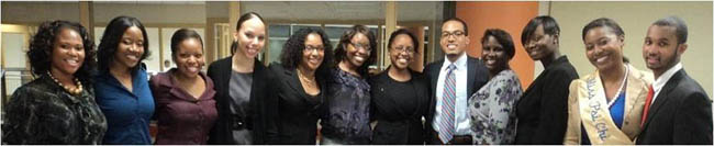Psi Chi student officers attend the end-of-year dinner